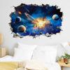 Kreatywna Naklejka na Ścianę z Pękniętą Planetą Usuwalna Samoprzylepna Dekoracja Tła do Sypialni Salonu Dekoracja Domu