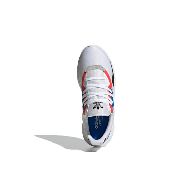 adidas Originals Flex Collection J Abrasion Resistant Breathable Low Top Kids Lifestyle Shoes White Blue Gray Unisex FX5321