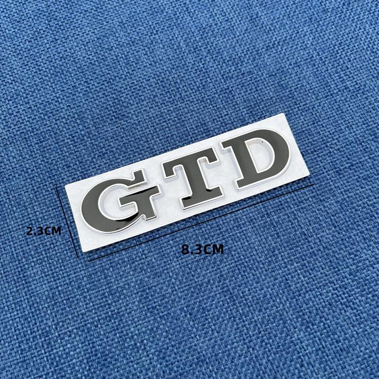 Volkswagen GTD Metal Grille Badge for Golf 7, Lingdu, Polo, Rline 6, Rear & Side Car Emblem.