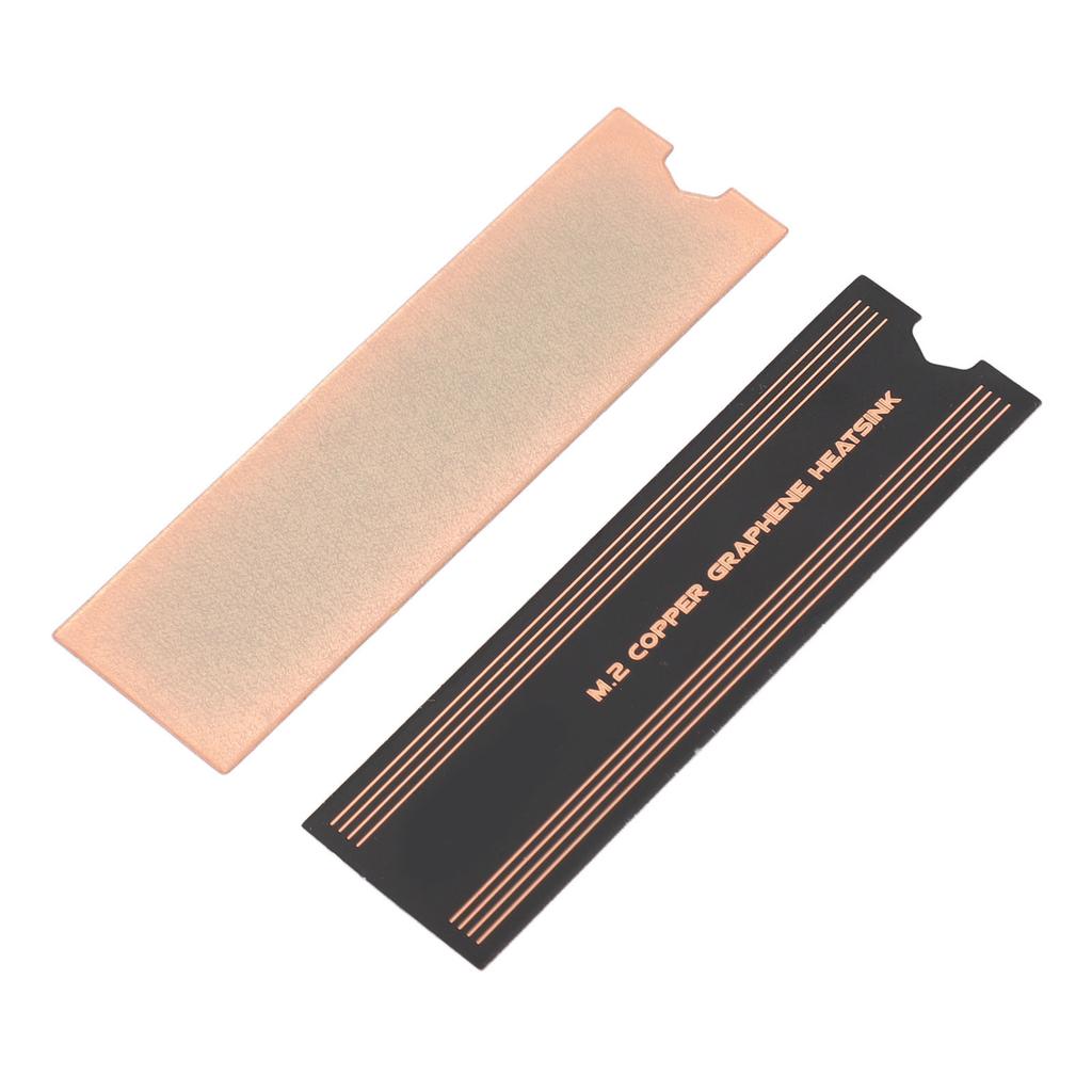 2pcs M.2 SSD Graphene Heatsink Dual Layer Professional NVMe Copper Graphene Heatsink for Laptop