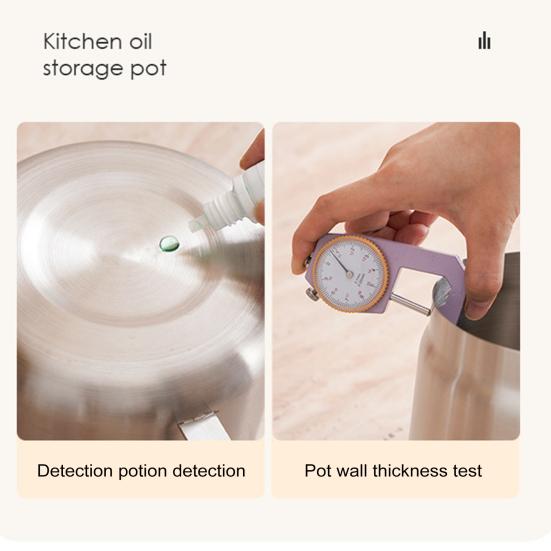 Nerezová nádoba na olejový filtr s výtokovou rukojetí Velkokapacitní všestranná nádoba na olejový filtr Multifunkční nádoba pro potravinářské fritézy pro kempování v kuchyni