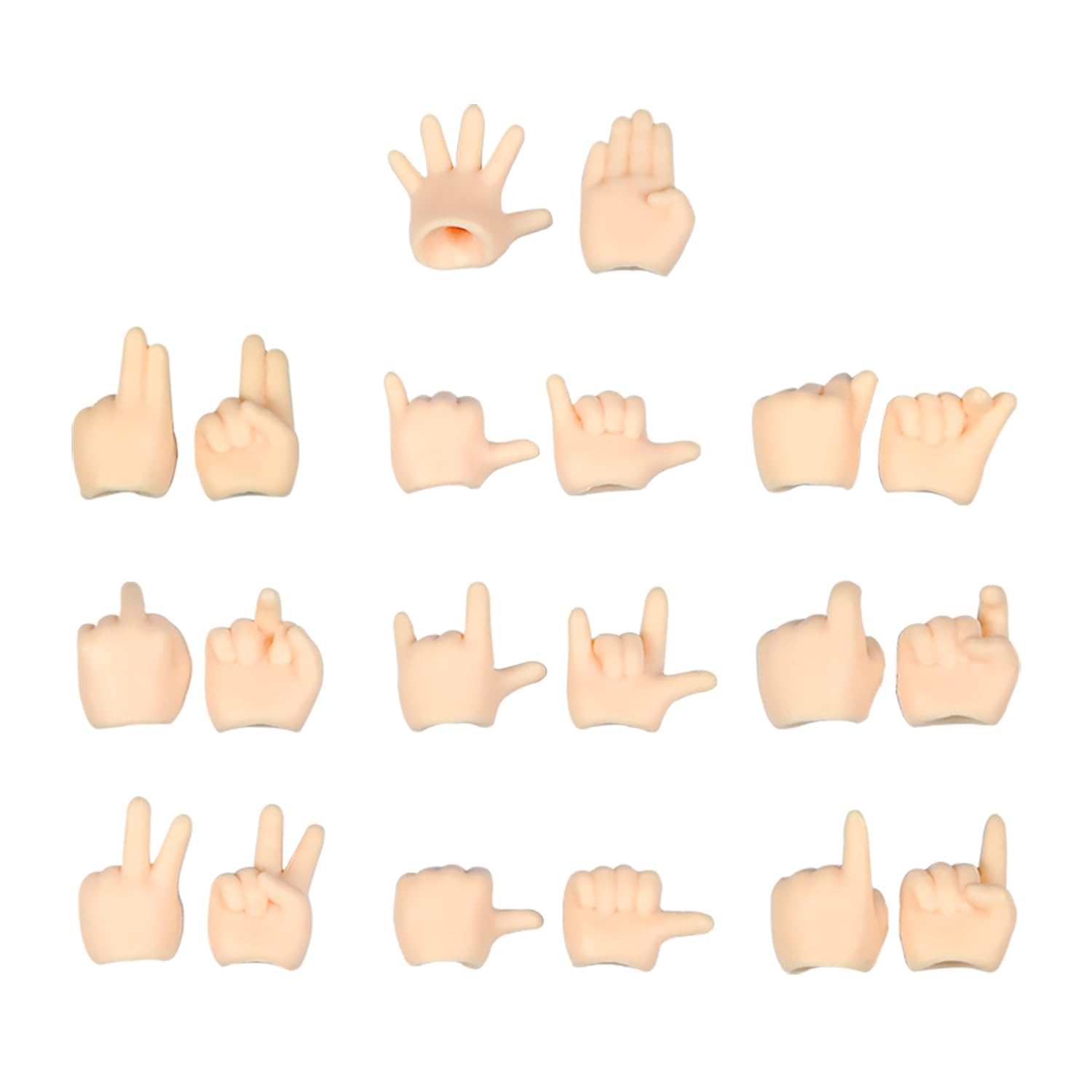 

YMY ob11 Doll Body Replacement Hand Group Pairs Normal (10 - White)