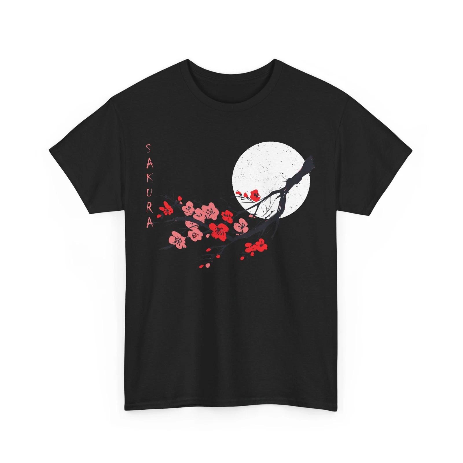 Sakura Trees Moon Cherry Blossom Japanese Art Lovers Women Men Shirt 2XL