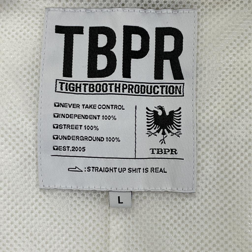 TIGHTBOOTH White Polycotton Oversized Nylon Jacket Jacket L whiteUsed