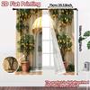 Modern Flat Printing Curtains Without Rod Lemonarchway Drapes Semi Versatile All Suitable Light Filtering Set Of 2 Made Polyester