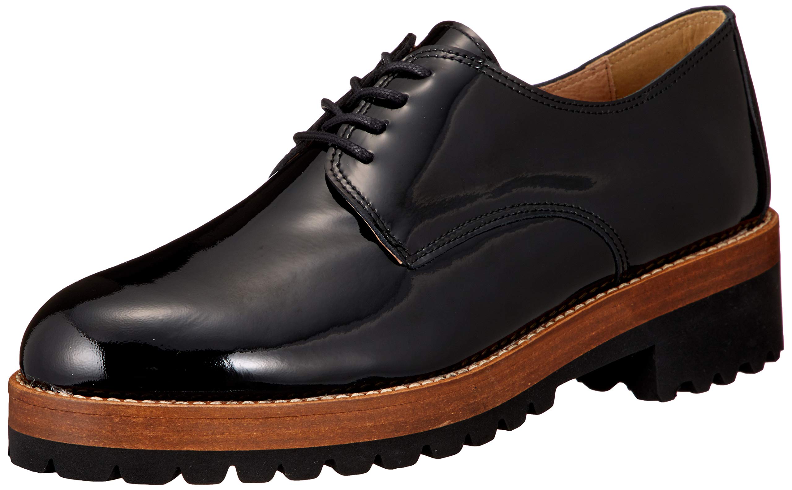 

Bontre Женские Оксфорды на шнуровке, однотонные, черные, размер 23.0 см, 2E