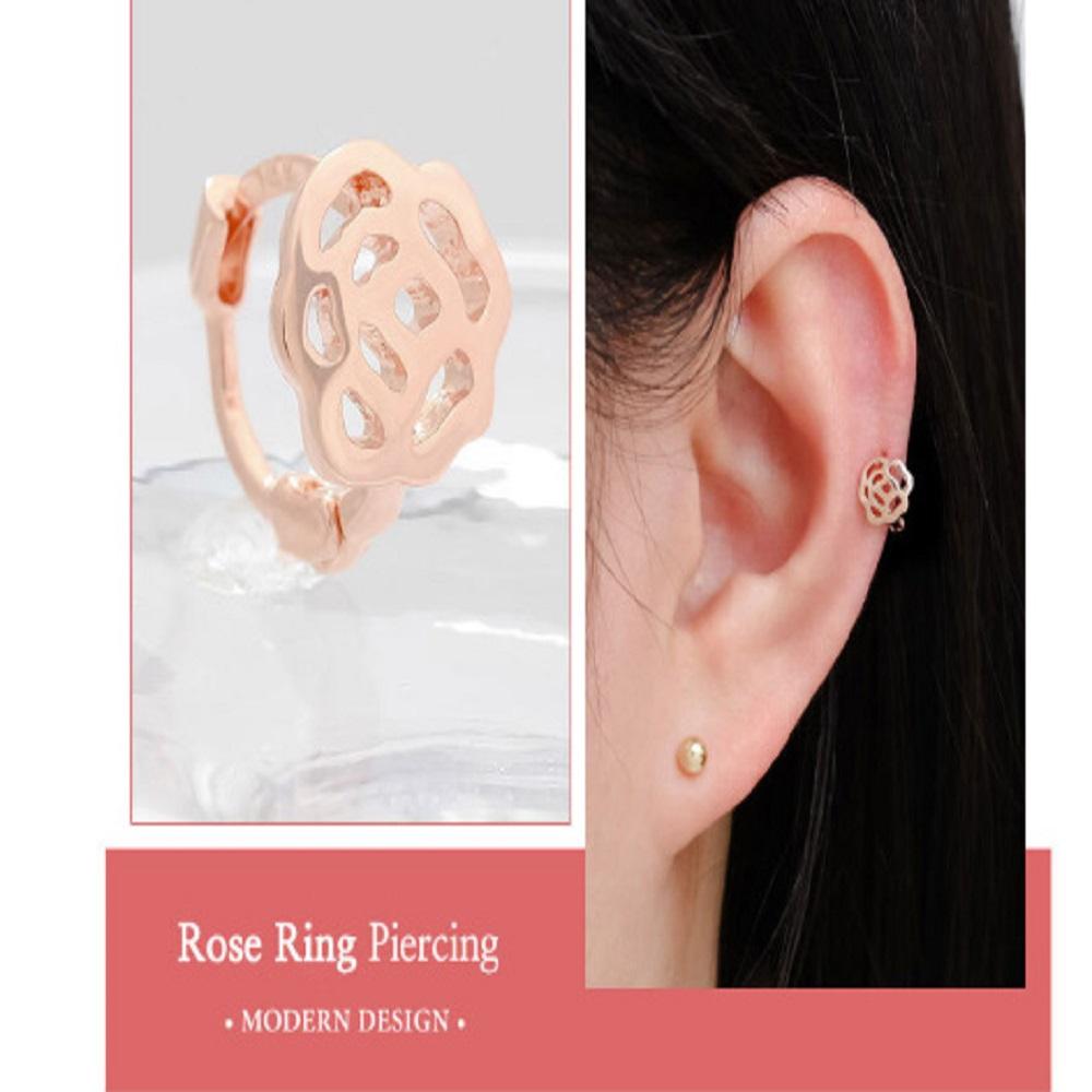 Ring Piercing Rose Gold Needle 14K Gold, Sold On One Side Only