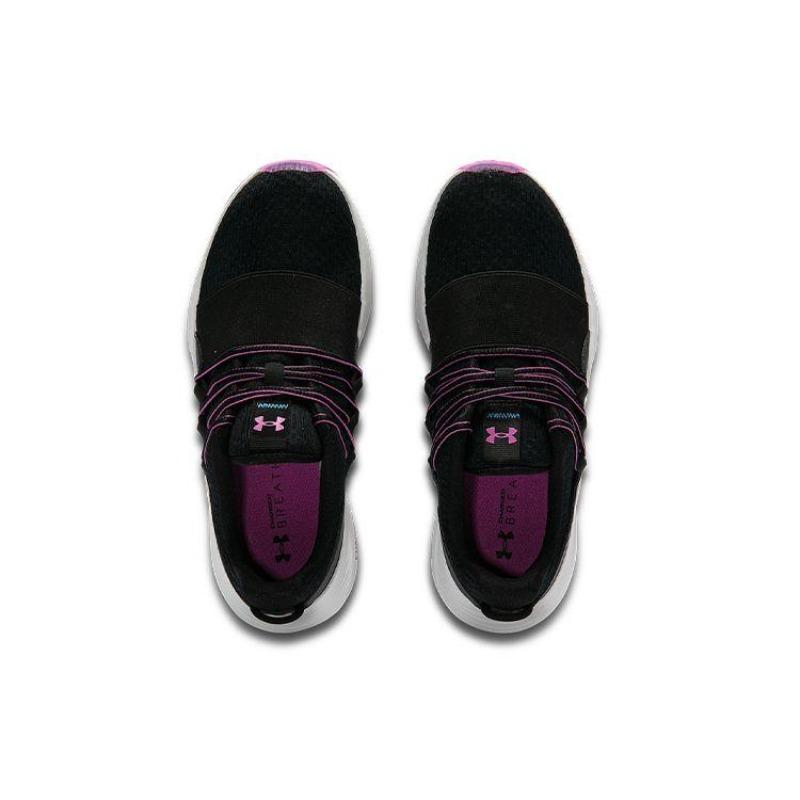 Under Armour Charged Breathe Color Shift Fabric Sport Comfort Low Top Lifestyle Shoes Women Black 3023658-001