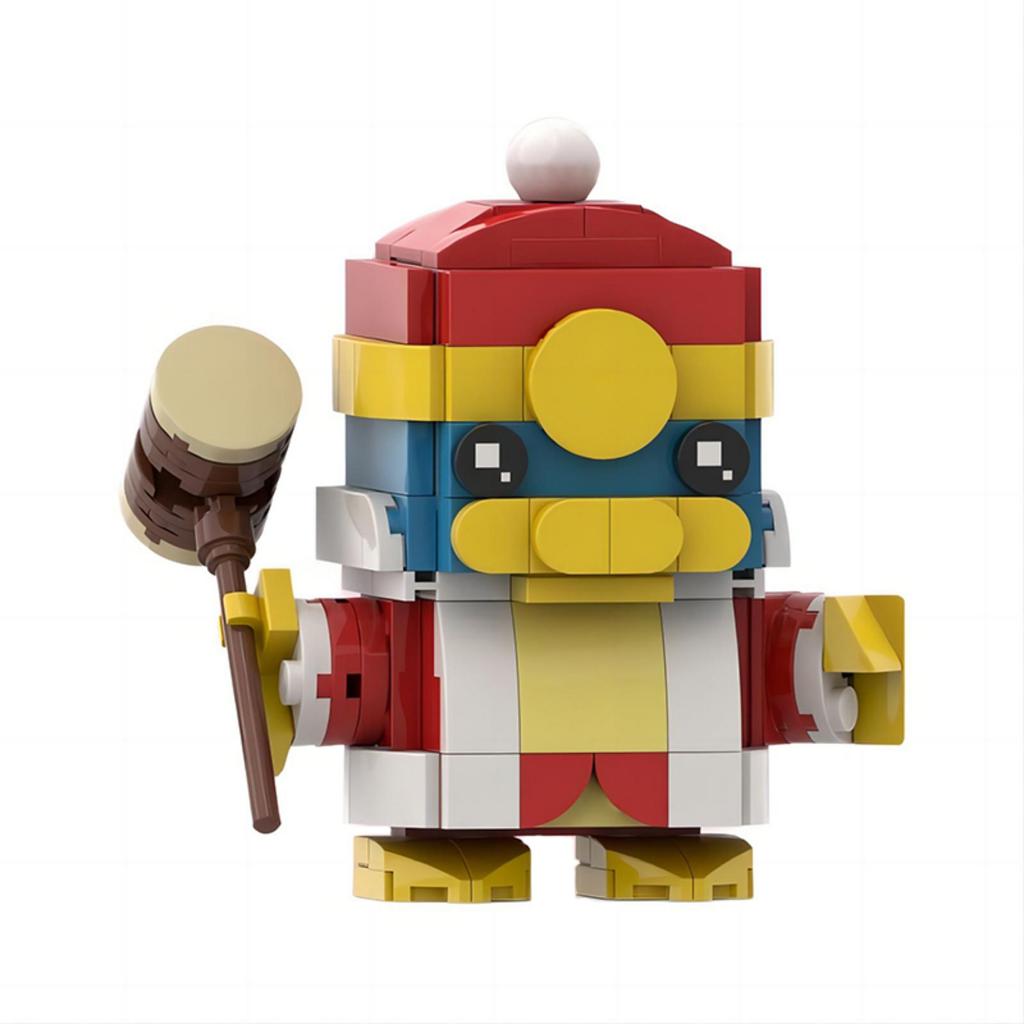 MOC Hot Game Animated Character Cute Kirbys Building Blocks Model Adeline Knight Emperor Cartoon Doll DIY Kids Toy Birthday Gift