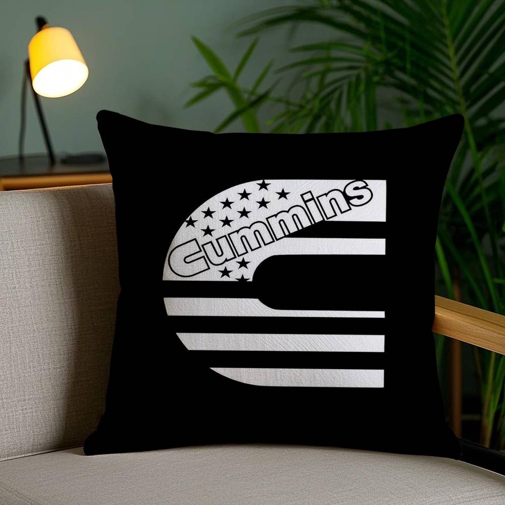 Gas Fueled Engine C-CumminsS Pillow Case Sofa Short Plush Double-sided HD Printing Room Home Office Gift Cushion Cover