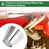 Car Exhaust Pipe Tubing Piping Adapter 2" OD To 35" OD 201 Stainless Steel