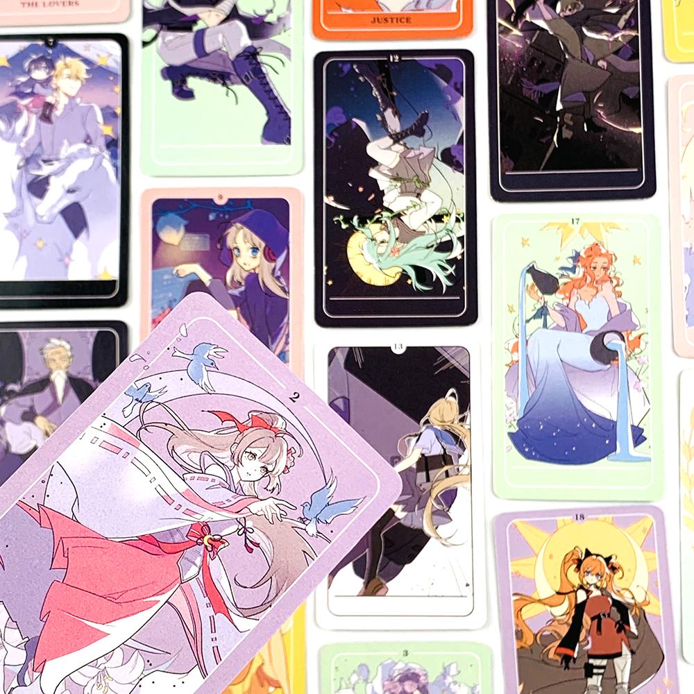 New Tarot Cards A 78 Deck Cartoon Cute Deck Oracle English Visions Divination Edition Borad Playing Games Collection Cards