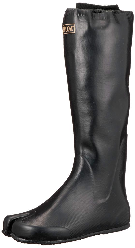 co-cos nobuoka Ziproa Chest Waders for Rice Planting, Waterproof Crotch-High Boots with Jersey Lining, Black, XL (27.5-28.0 Cm)