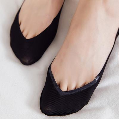Women's V-line Fake Socks Shoes Silicone Slippers Set of 5