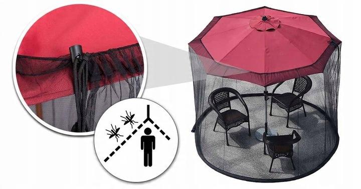 Moskitiera Do Parasola Ogrodowego Ochrona Przed Owadami Komarami Insektami