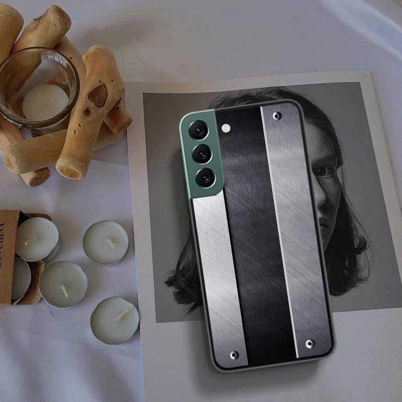 Brushed Metal Texture Steel Print Phone Case For Samsung Galaxy Note 20 Ultra 10 Lite 9 8 M12 M21 M30S M31 M32 M51 M52 S10 S9 S8