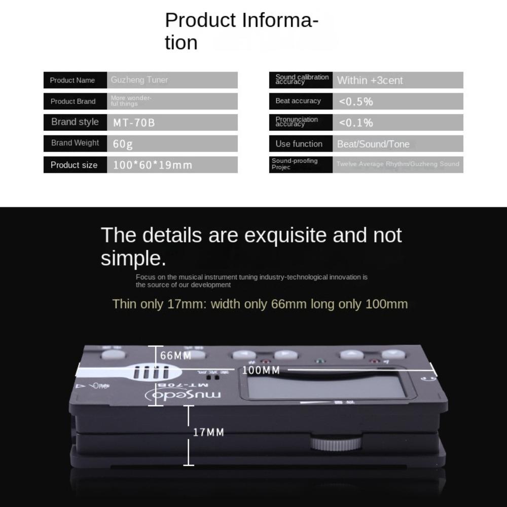 3 Modes Metronome Tone Generator Built-In Microphone Electronic Metronome  Musical Instrument
