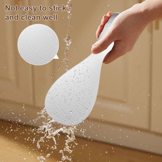 Standing Rice Spatula, Non Stick Rice Paddle for Rice Cooker, Wobble Free Food Grade Heat Resistant Rice Serving Utensil