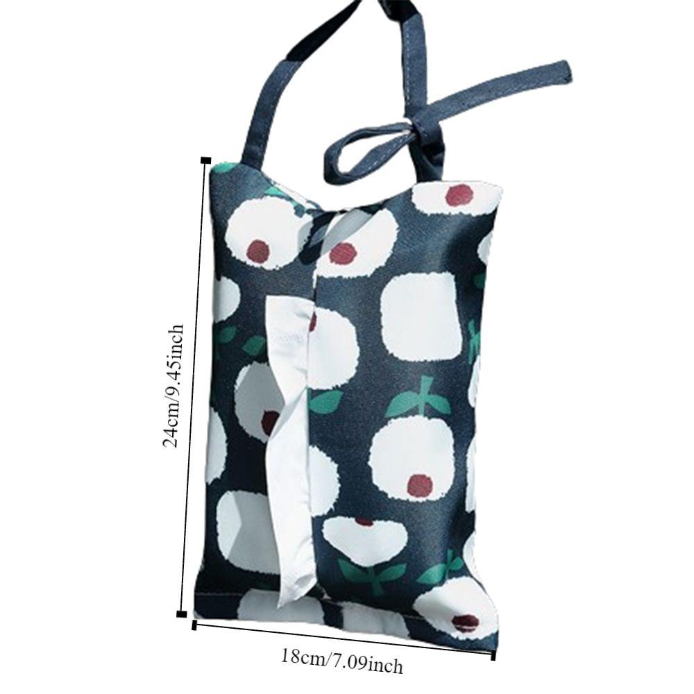Portable Car Tissue Case Pastoral Style Car Napkin Holder Fashion Napkin Paper Bag  Seat Back