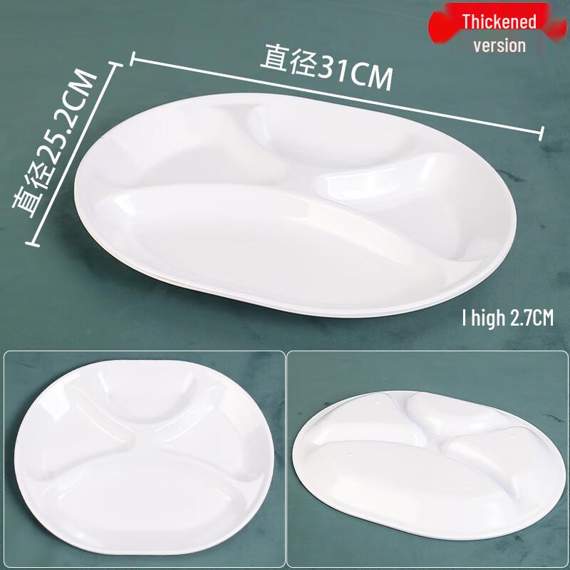 Melamine Six-Compartment Canteen Dinner Plate