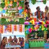 70 Sztuk Dekoracji Hawaiian Luau Leis - Naszyjnik z Kwiatów Hibiskusa, Liście Symulacyjne, Akcesoria na Hawaiian Beach Party, Upominki