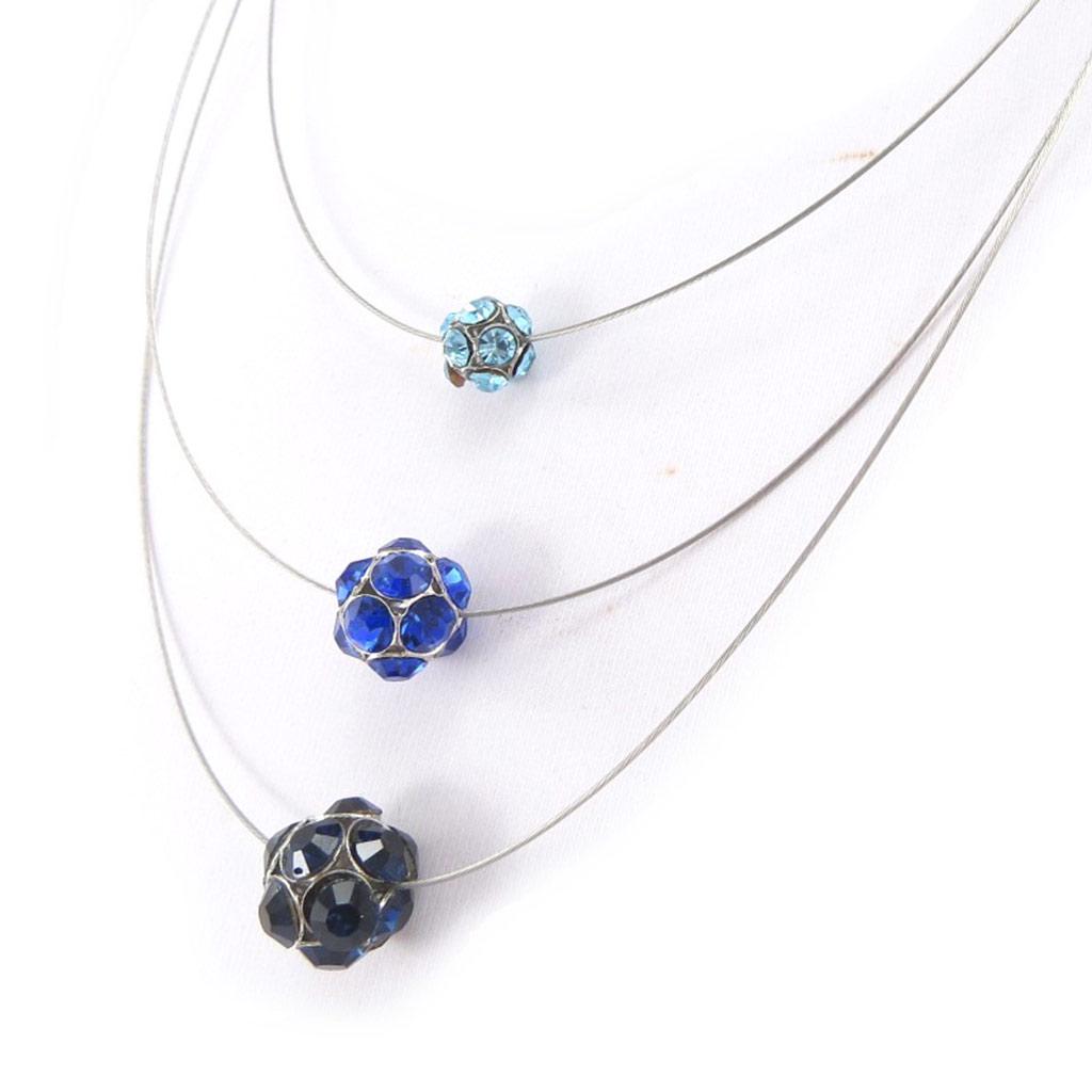 Les Trésors De Lily [J8955] - Blue 'Sissi' Cable Necklace