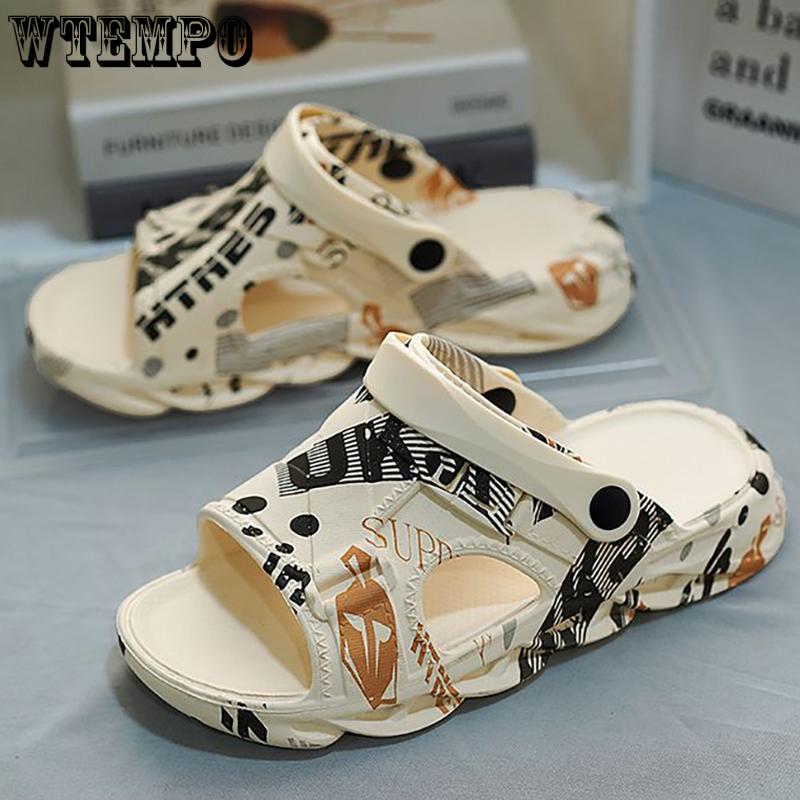 WTEMPO Sandali Estivi da Uomo Fondo Spesso Casual Fondo Morbido Ciabatte Antiscivolo da Interno Scarpe da Trekking alla Moda Scarpe da Spiaggia all'Aperto Mare