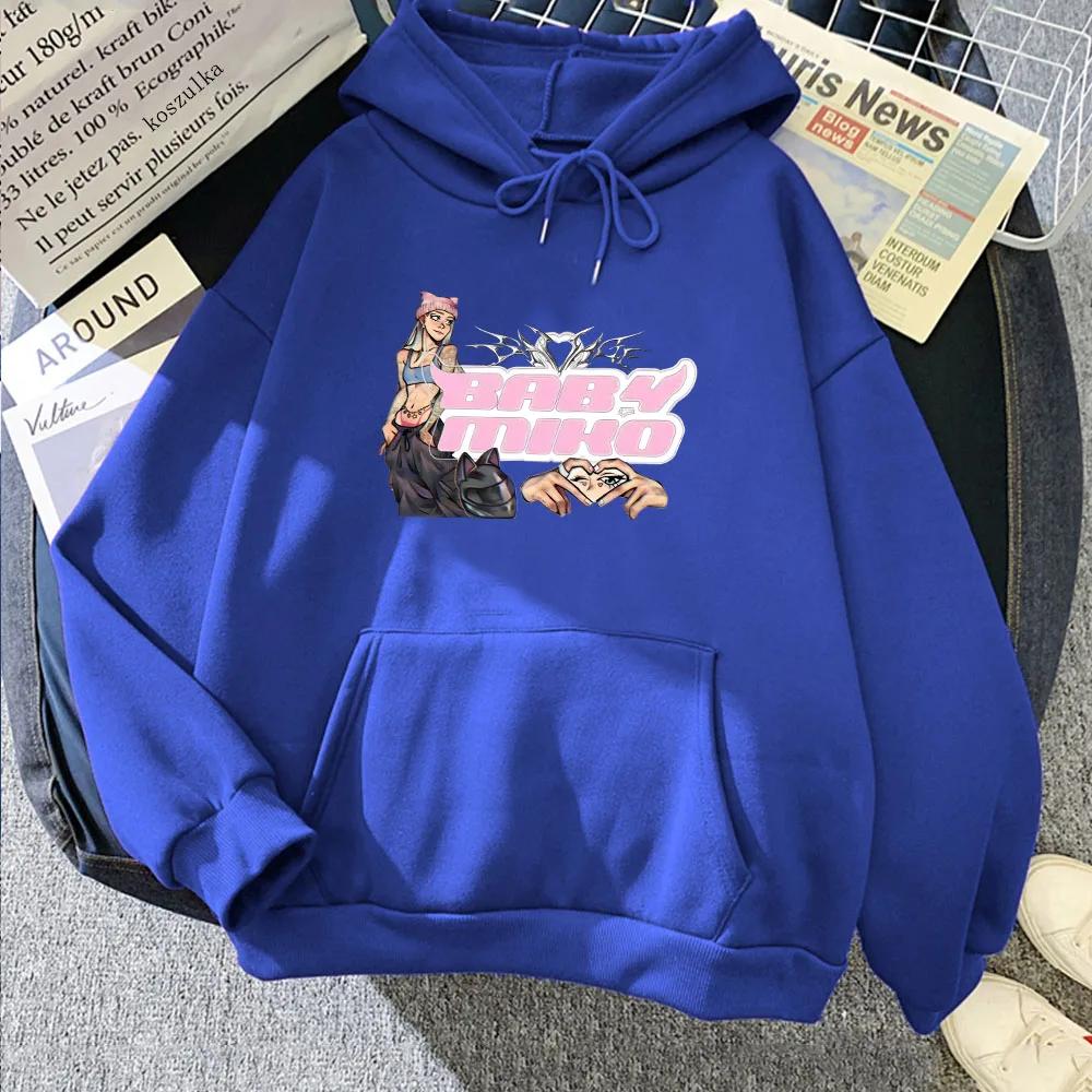 Singer Young Miko BabyMiko Hoodies Hip Hop Graphic Printing Sweatshirt Women/Men Clothing Sudaderas Para Mujer Streetwear Female