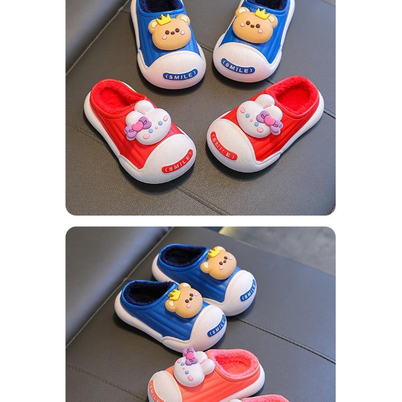 Children's Cotton Slippers   Winter Indoor Bottom Plush