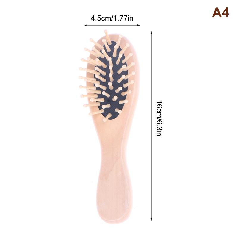 

Anti-Static Scalp Massager for All Hair Types Detangling Cushion Design Airbag Wood Hair Comb Massage Brush