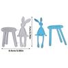 Cookie Die Molds Bunnies Shape Cutting Dies Stencils Carbon Steel Die Cut Templates for Card Making Packaging Decoration