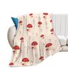 Red Mushroom Printed Blanket for Sofa Bed Travel Camping Living Room Office Conditioning Blanket for All Seasons Gifts