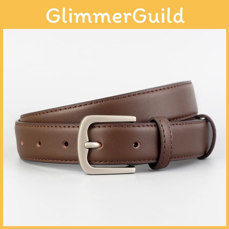 Genuine Leather Lady Belt With Alloy Buckle For Business And Casual Outfits