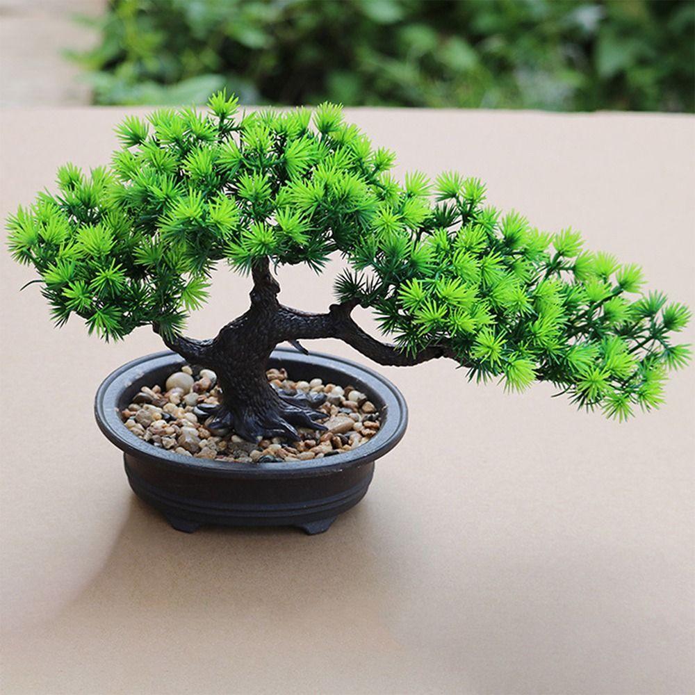 Plastic Artificial Pine Plants Bonsai Realistic Artificial Bonsai Plants Garden