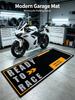 Ready To Race Long Floor Runner Rug Soft Flannel Non‑Slip Carpet Motorbike Racing Decor Mat For Garage Workshop Bedroom Motorcyc