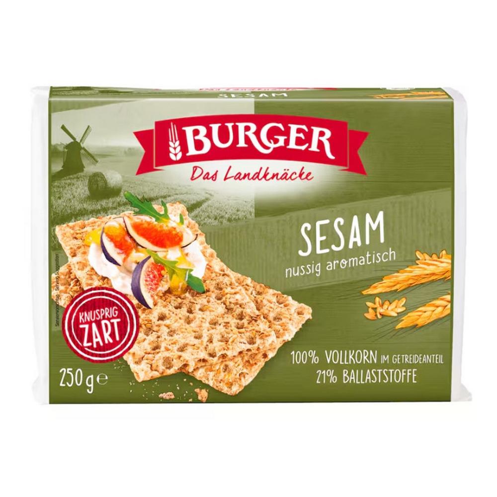Burger Whole Wheat Crispy Bread Sesame 250G
