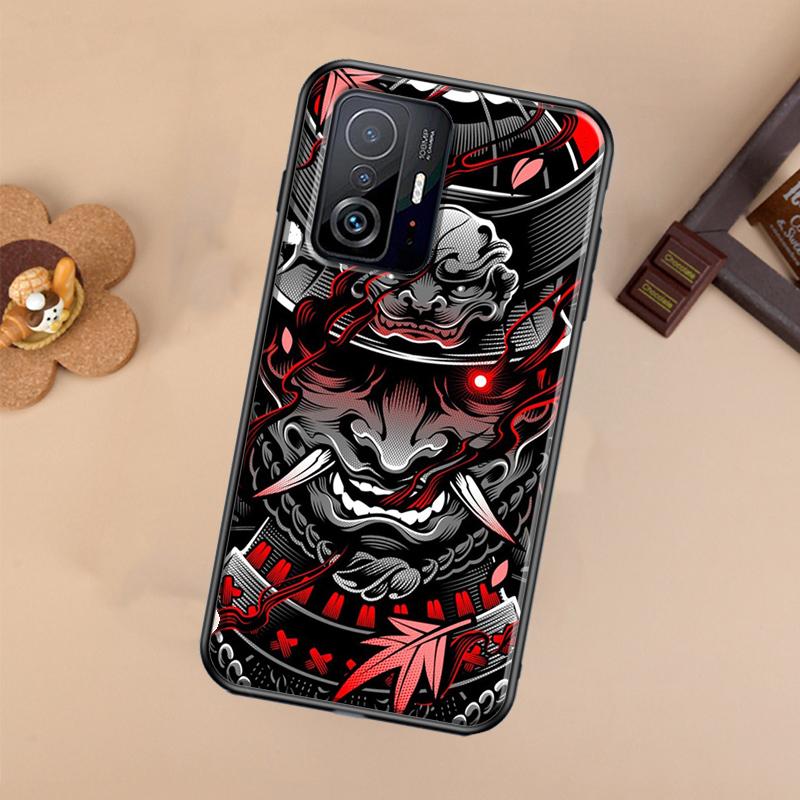 Samurai Mask Demon Case For Xiaomi 14T 11T 12T 13T Pro 13 14 Ultra POCO X7 Pro X3 X5 F3 F5 F6 M6 X6 Pro Cover