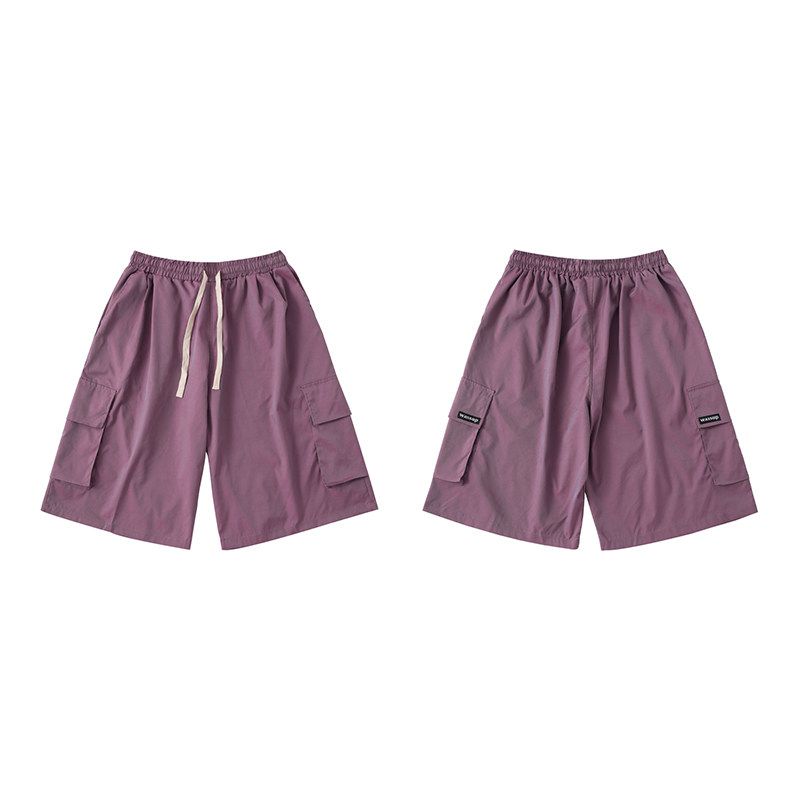 Wassup Heods Trendy Brand Large Pocket Cargo Shorts Men's Summer American Style Loose Sports Straight-Leg Five-Point Casual Pants