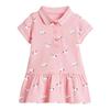 Little Maven Fashion Children Shirt Summer New Arrival Short Sleeve Children's Clothing Dress Knitting Girl Polo Dress