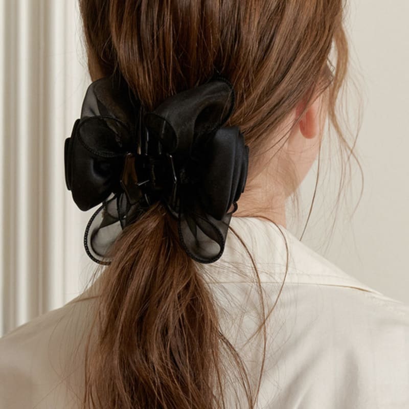 Tatiana Black Swan Ribbon Hair Crow Clip HB2254