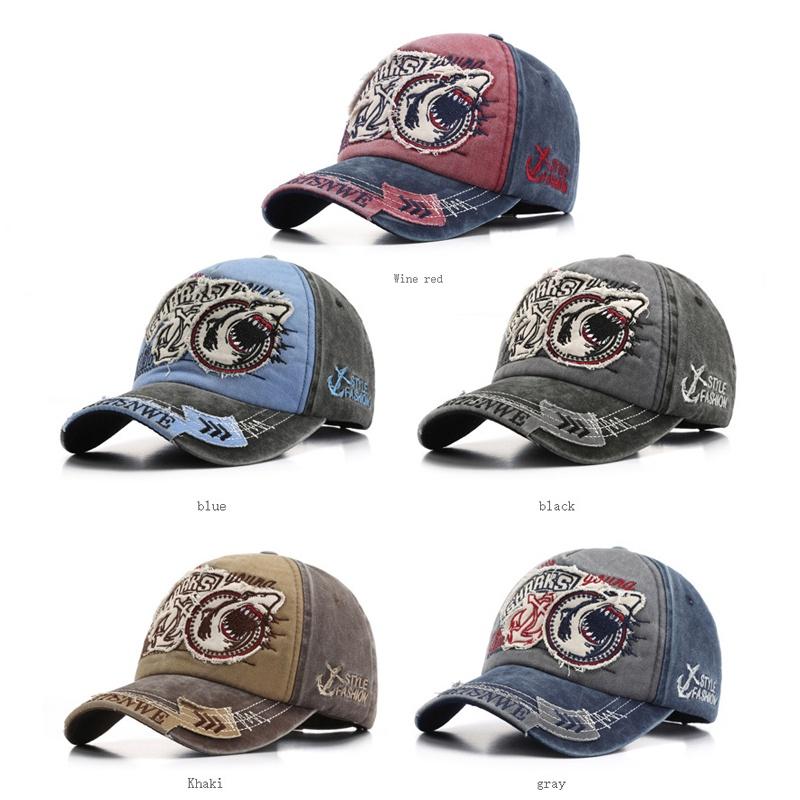 Embroidered Vintage Baseball Cowboy Cap Sun Protection Hat Fishing Running Gift