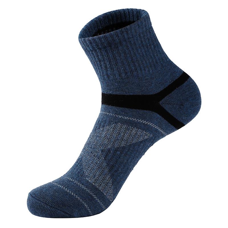 High Quality 1 Pairs Combed Cotton Men's Socks New Casual Breathable Sport Socks Man Stripe Long Sock Plus Size 38-45