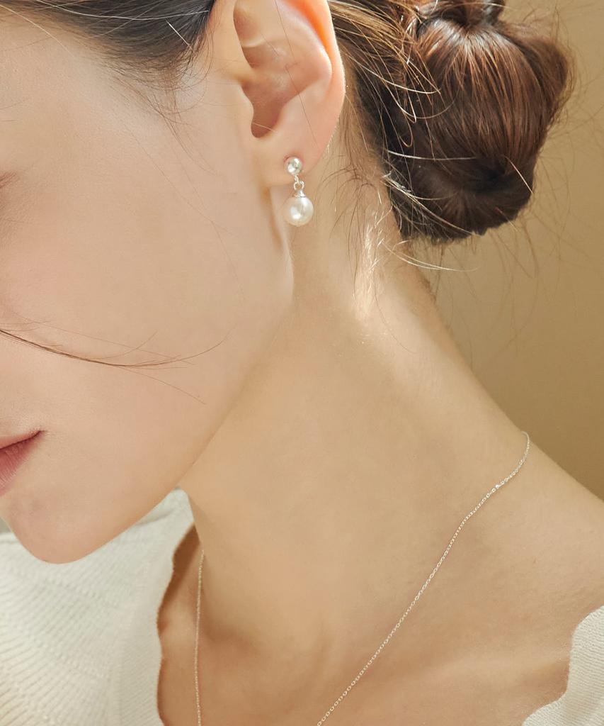 Dmoment B Sw Swarovski Pearl 925 Silver Earring