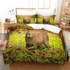 Capybaras Single Double Queen King Size Bedding Set Boys Bedroom Duvet Cover 3D Print Anime Bed Sheet Set Duvet Cover Bed Set