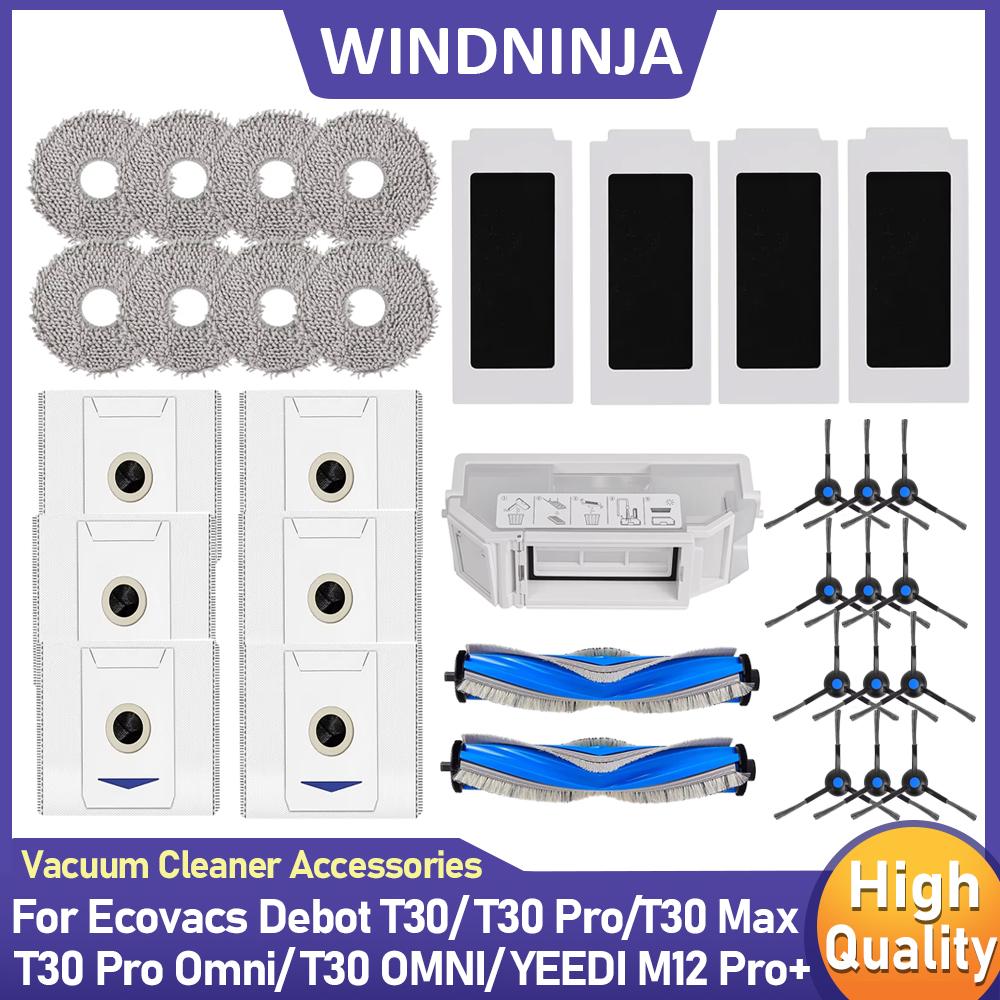 Dust Bag Roller Side Brush Mop Cloth Dust Box Hepa Filter Parts For Ecovacs Deebot T11 MAX T11 OMNI T11 Pro Omni YEEDI M11 Pro+