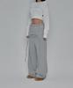 Gillaakaibeu Overlap Script Sweatpants_Grey
