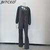 BITCED Knitted Three-piece Summer Women's Coat, Vest and Trousers Set