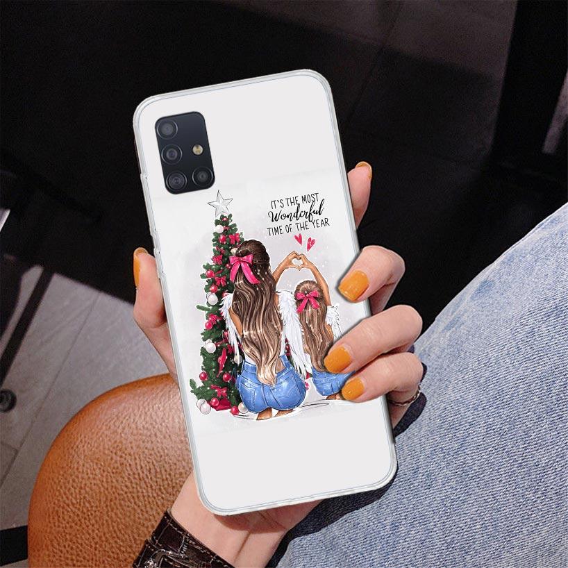 Christmas Girls Tree Gift Phone Case For Samsung Galaxy A52 A32 A22 A12 A51 A31 A50S A30S A20S A10S Note 20 Ultra 10 Plus S10 A7