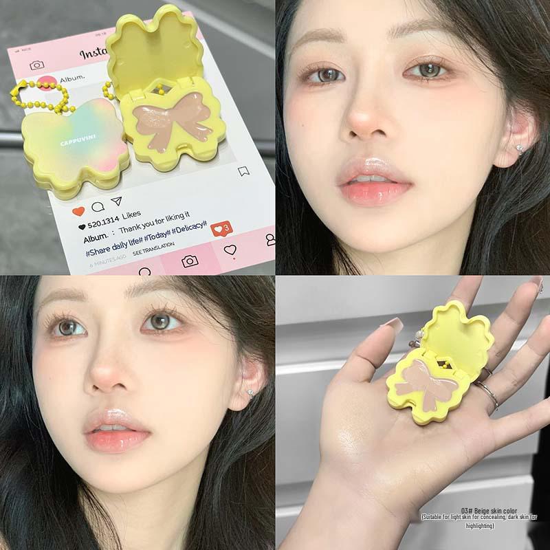 Cappuvini Light Face Butterfly Balm: Multi-Use Highlighter and Blush for a Natural Matte Look. Perfect for Students and Parties.