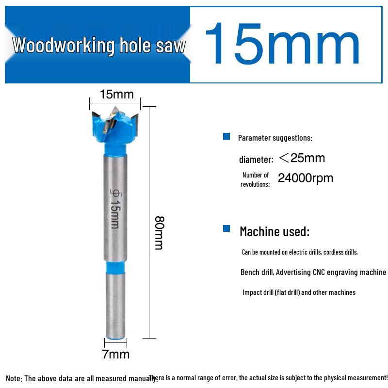 

Inteli Woodworking Hole Saw and Drill Bit Set for Hinges, Locks, and Pipe Extensions